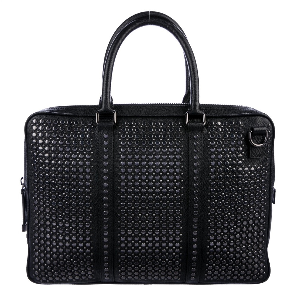 Authentic Burberry Studded London Briefcase - Picture 3 of 5